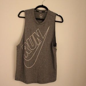 Grey NIKE "Cut-Off" Style Workout Tank Top